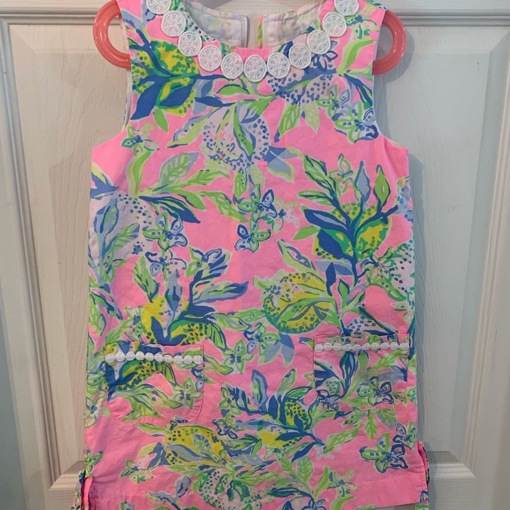 Lilly Pulitzer Girls Pink Floral Dress size 8